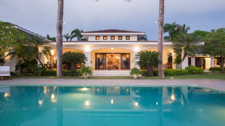 Casa de Campo Villa Exterior With Pool and Lounge Area