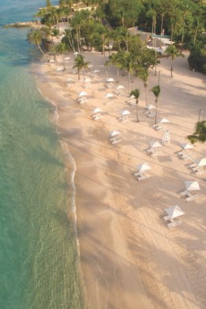 Aerial View of Minitas Beach at Casa de Campo Resort & Villas in the Caribbean