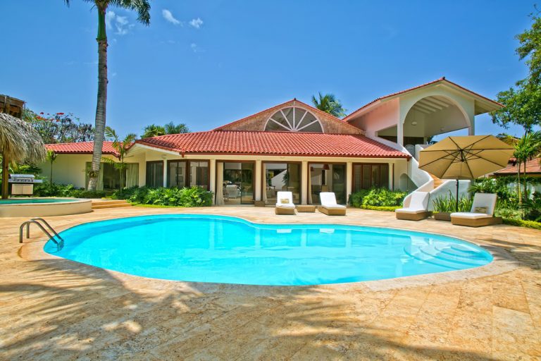 Casa de Campo Villa Exterior With Pool and Lounge Area