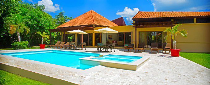 Casa de Campo Villa Exterior With Pool and Lounge Area