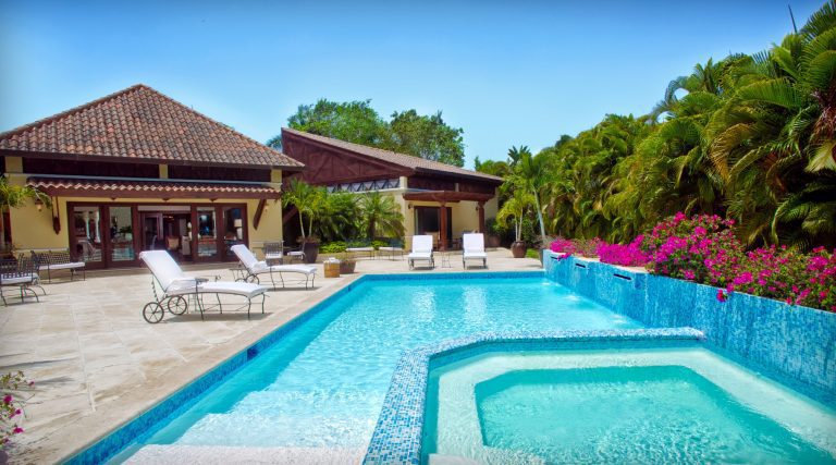 Casa de Campo Villa Exterior With Pool and Lounge Area